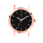 Rose Gold Plated Case/Black Dial