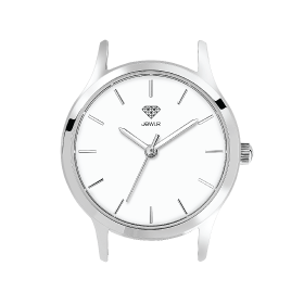 Stainless Steel Case/White Dial