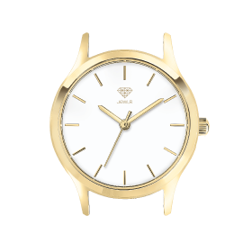 Yellow Gold Plated Case/White Dial