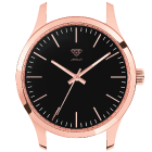 Rose Gold Plated Case/Black Dial