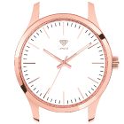 Rose Gold Plated Case/White Dial