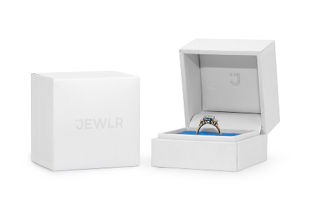 Three Stone Eternity Ring with Twin Accent Rows