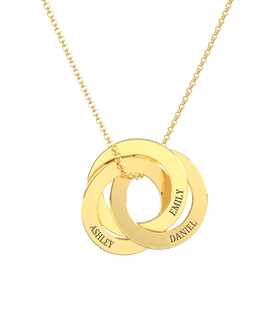 interlocking circle necklace with pave accents jewlr