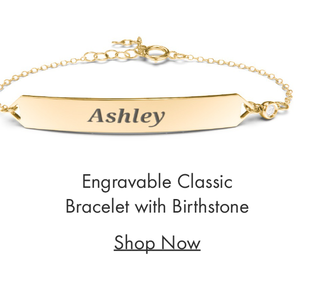 Engravable Classic Bracelet with Birthstone
