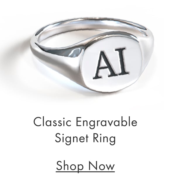 Classic Engravable Signet Ring 