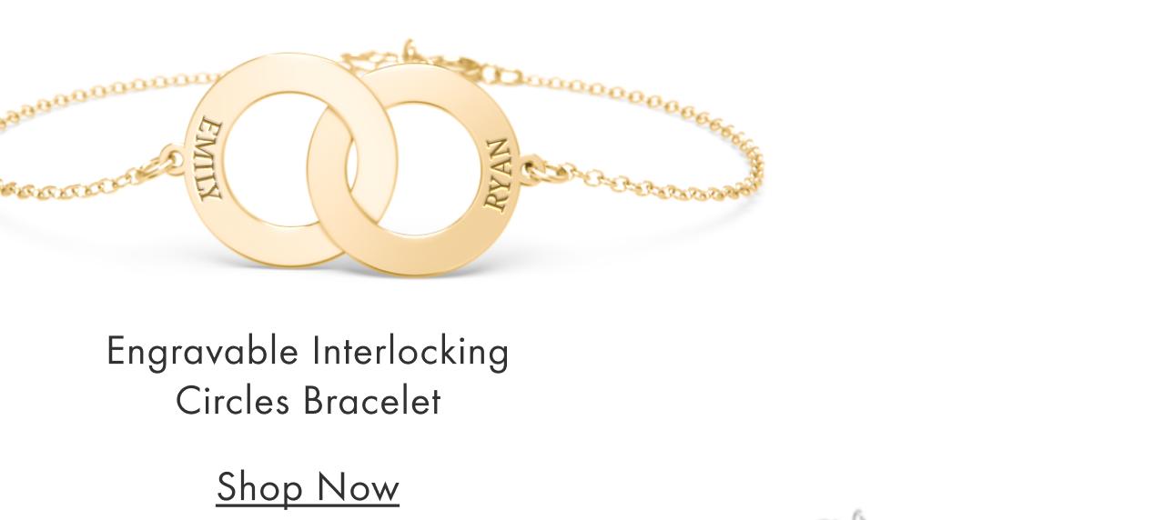 Engravable Interlocking Circles Bracelet 