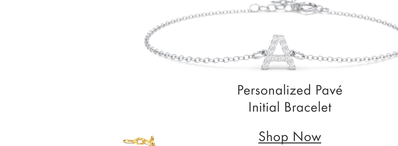 Personalized Pave Initial Bracelet 