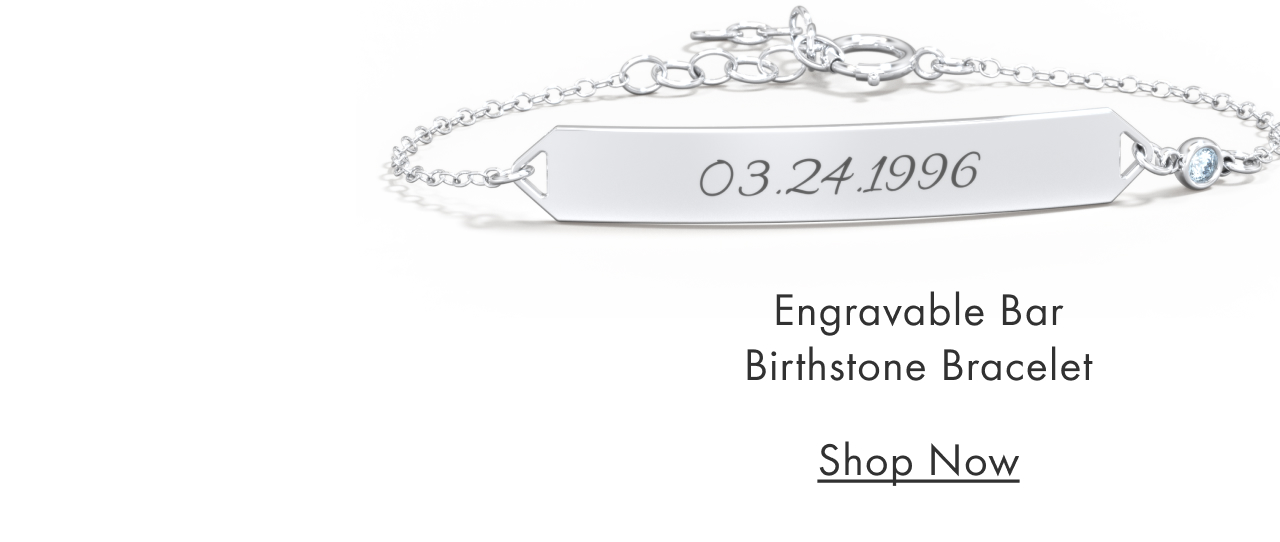 Engravable Bar Birthstone Bracelet 