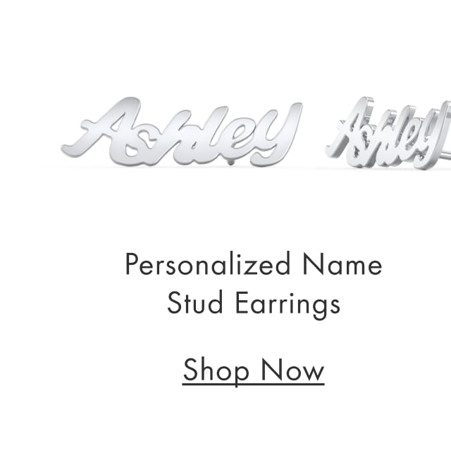 Personalized Name Stud Earrings 