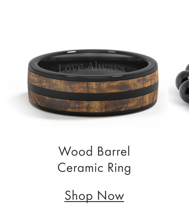 Wood Barrel Ceramic Ring 