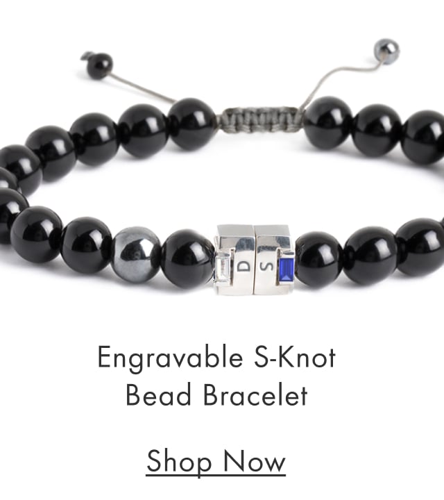 Engravable S-Knot Bead Bracelet 