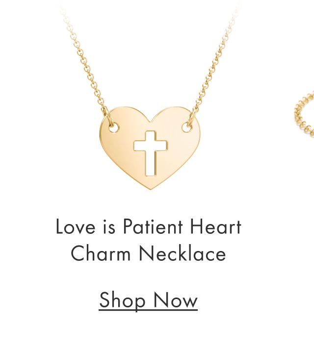 Love is Patient Heart Charm Necklace 