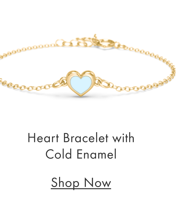 Heart Bracelet with Cold Enamel