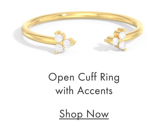 Open Cuff Ring with Accents 