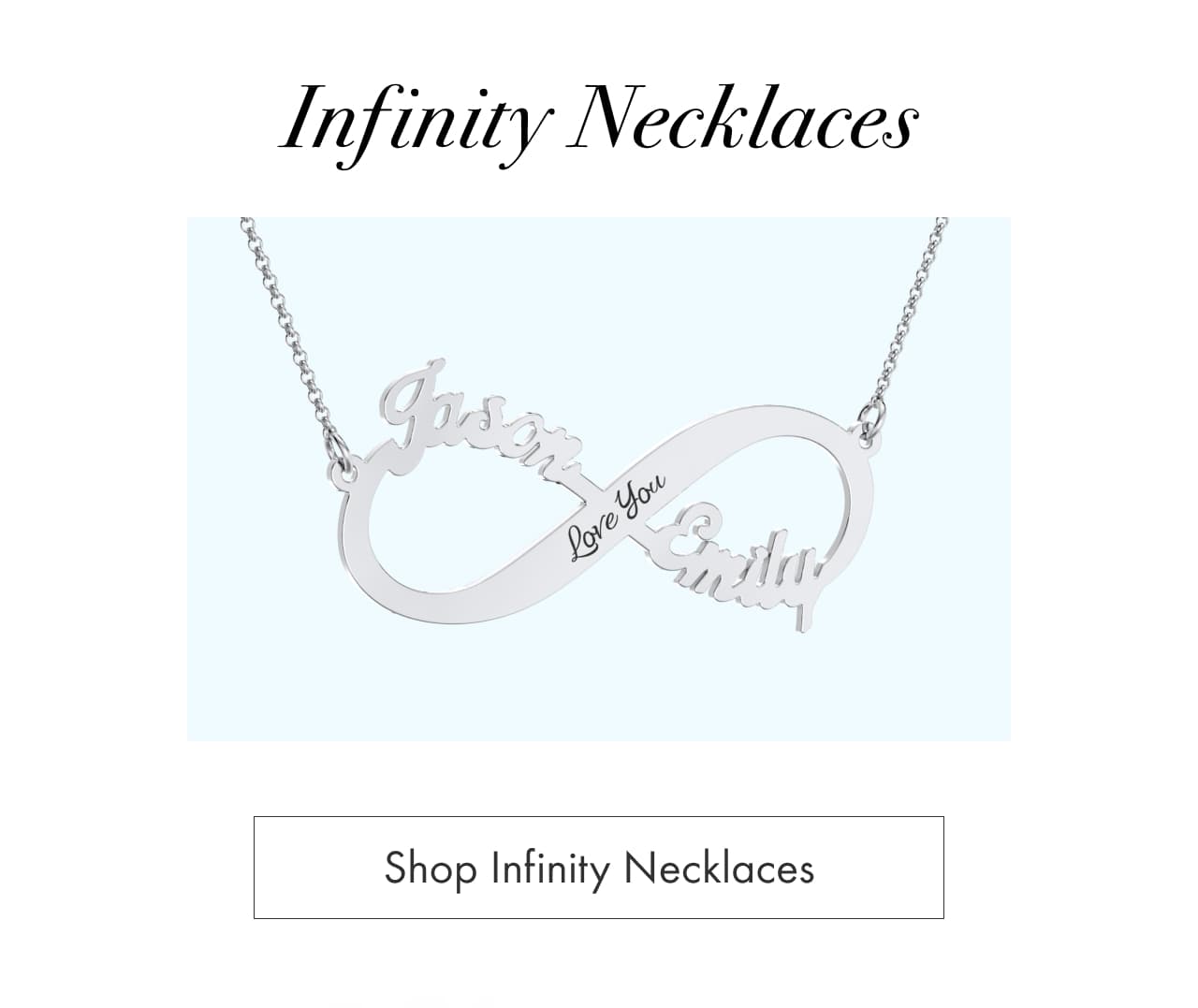 Shop Infinity Necklaces 